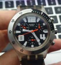 Vintage Swatch Irony Diaphane Chrono 2003 - SVCK4015 Sporty 42mm Men's Watch Uhr