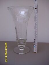 alte DDR Glas-Blumen-Vase,Tulpen-Form-Glas,Handarbeit,geschliffen,vintage,antik