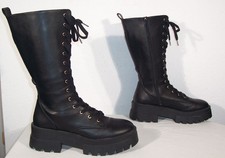 14 Loch Springerstiefel Boots, Gothic Stiefel von Primark, Schwarz, Größe 41