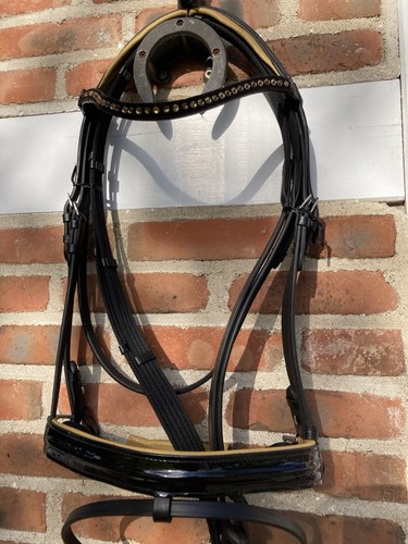 Strass trense schwarzer lack - trense,,
