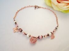 Bettelkette elfengold Anhänger Halsschmuck Geschenk Geburtstag Brautschmuck