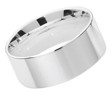 925 Sterling Silber 8mm Flach Court Form Herren/Damen - Trauring