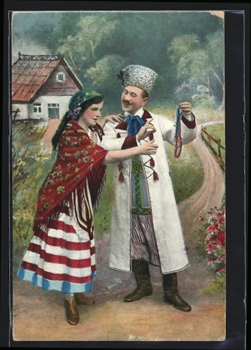 Künstler polnisches paar - künstler-ak,