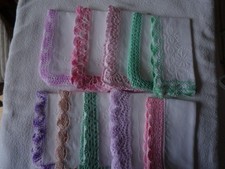 10 Stück umhäkelte Stoff -