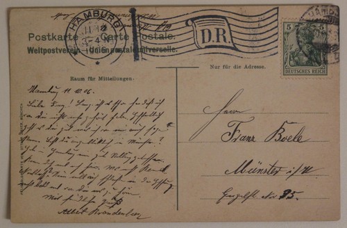 Ansichtskarte hamburg 1906 - ansichtskarte,