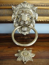 Türklopfer Löwe Messing