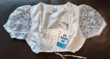 Damen Dirndl Bluse, Trachtenbluse, Bluse, weiß, Größe 40, Dirndl, Oktoberfest