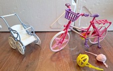Barbie Fahrrad und Kinderwagen