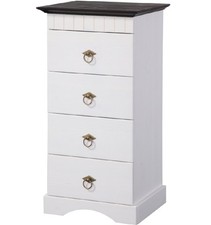 Schubladenkommode Kiefernholz weiß braun Unterschrank Badschrank Badmöbel