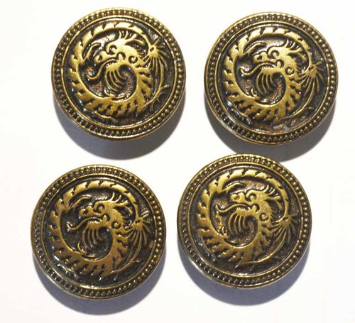 4er set vintage metallknöpfe - 4er-set,