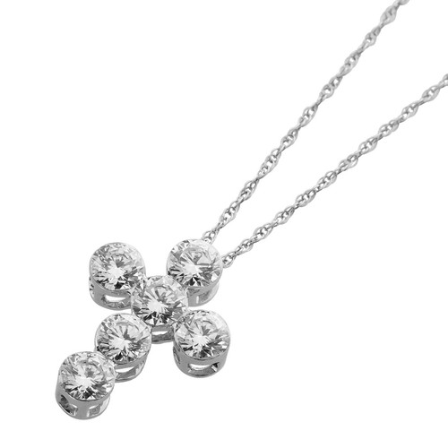 Brillant kreuz anhänger kette - brillant,