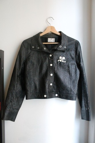 Courrèges jacke vinyl schwarz - jacke,