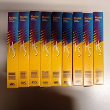 9 Stück  VHS Video Kassetten / Leerkassetten 240 Minuten Kodak
