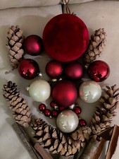 WEIHNACHTS Advents-Deko Set 40tlg Einzigartig Kugeln Tannzapfen Äste Zimtstangen