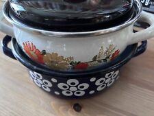 2x Topf  DDR Emaille Kochtopf alle Herdarten Induktion Gas Elektro Blumentopf