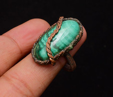 Malachit Edelstein Kupferdraht