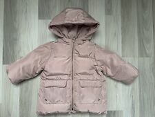 Zara Daunenjacke,Parka,Jacke,Mantel, Kapuze,Gr.80,rose,gefüttert,Fellkragen