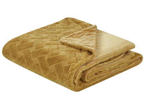 Decke felloptik gelb - decke,