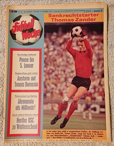 Fußball woche 1972 - woche, 27.11.1972
