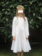*** TOP *** Käthe Kruse Kommunionskleid, Gr. 134, Seide, creme, mit viel Zubehör