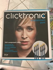 Clicktronik 5,0m RGB YUV-Komponenten-Kabel Stecker 24 Carat vergoldet Topzustand