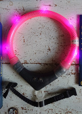 LEUCHTIE Easy Charge Bewegungs- und Magnetsensor hot pink Leuchthalsband Gr.37,5