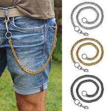 1 Hosenkette Stahl Hosenkette Schlüsselbörse Geldbörse Kellner Karabiner Unisex