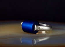 Ring Silber 925 blau drehbar 17,2 mm - attraktiv & ausgefallen 