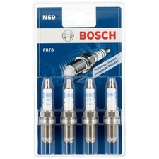 Bosch 4x Pack Zündkerze M14x1,25 SW 16mm Schlüssel Gewindelänge 19mm 0,9mm FR78