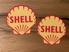 2x Vintage SHELL Aufkleber Oldschool Racing Rennsport Oldtimer Rally Auto #584