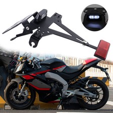 Universal Einstellbar Motorrad Kennzeichenhalter Lizenz mit LED Rücklicht