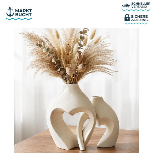 Blumenvasen set herzform - set,