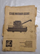 Claas MATADOR GIGANT Mähdrescher Ersatzteilliste 1973 Alt Traktor Schlepper 