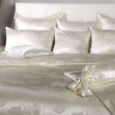 Seidenweber Collection 100% Seiden Bettwäsche Adele Natur J27 gewebtes Blumenm.