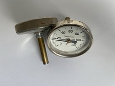 2 Bimetall Heizung Thermometer 0 - 120 Grad
