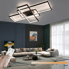 LED Deckenlampe Moderne Wohnzimmerlampe Design Stufenlose Dimmung Fernbedienung