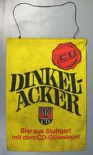 Werbebanner Dinkelacker Stuttgart Fahne Stoff 60x40cm Brauerei Werbung Vintage