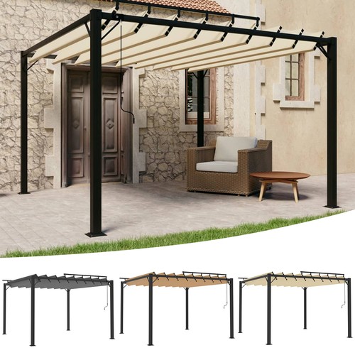 Pavillon mit lamellendach alu - pavillon,