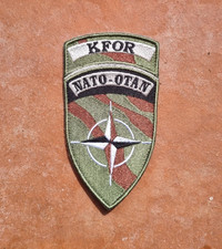 Patch KFOR NATO-OTAN Original Militär Klettabzeichen Kosovo - Neuw.