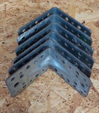 6 St Winkelverbinder m Steg Rippe - Bauwinkel Holzverbinder 90x90x65 mm