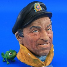 LEGEND PRODUCTS SKIPPER SEAMAN CHALKWARE HEAD WALL HANGING BOSSONS FRED WRIGHT