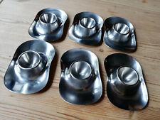 6 x WMF Eierbecher Cromargan Dreiecksmarke Wagenfeld Designklassiker stapelbar