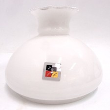 Petroleumlampenschirm 180 239 199 mm Glas weiß Vestaschirm Ersatzglas Öllampe