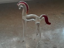 kleines Pferd aus Glas Figur Glaspferd Deko