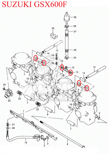 Suzuki gsx600f kit - 16x, o-ring