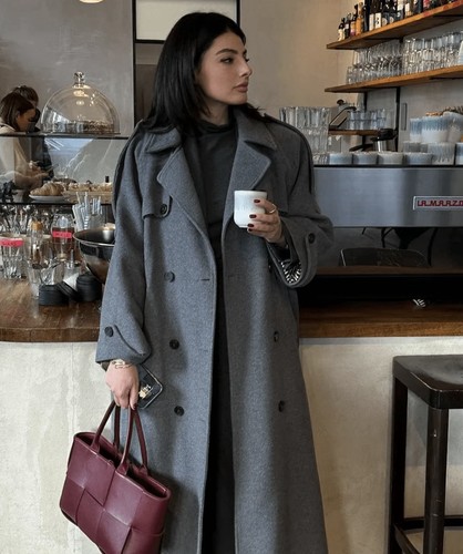 Damen oversize wollmantel - damen,