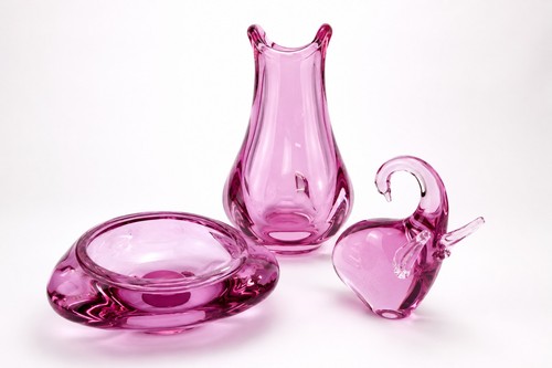 Roséfarbenes glas set - roséfarbenes, –