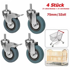 4Stück Lenkrollen mit