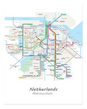 Amsterdam U-Bahn-Karte