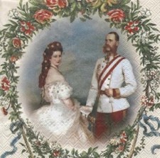 3 Servietten ~ Kaiserin Sissi und Franz  Monarchie Nostalgie Adel Österreich 